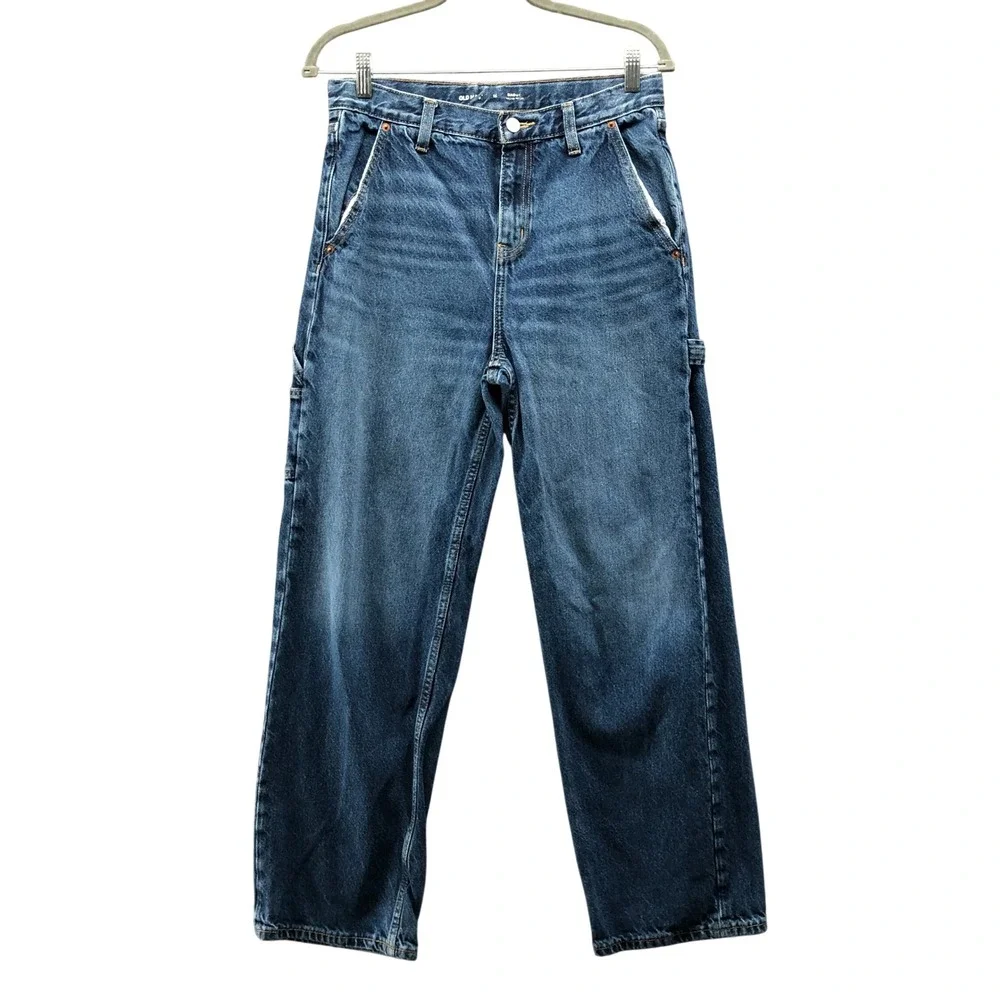 Old Navy Baggy Carpenter Jeans Boys 16 Blue Unisex Kids Relaxed‎ Loose Y2K